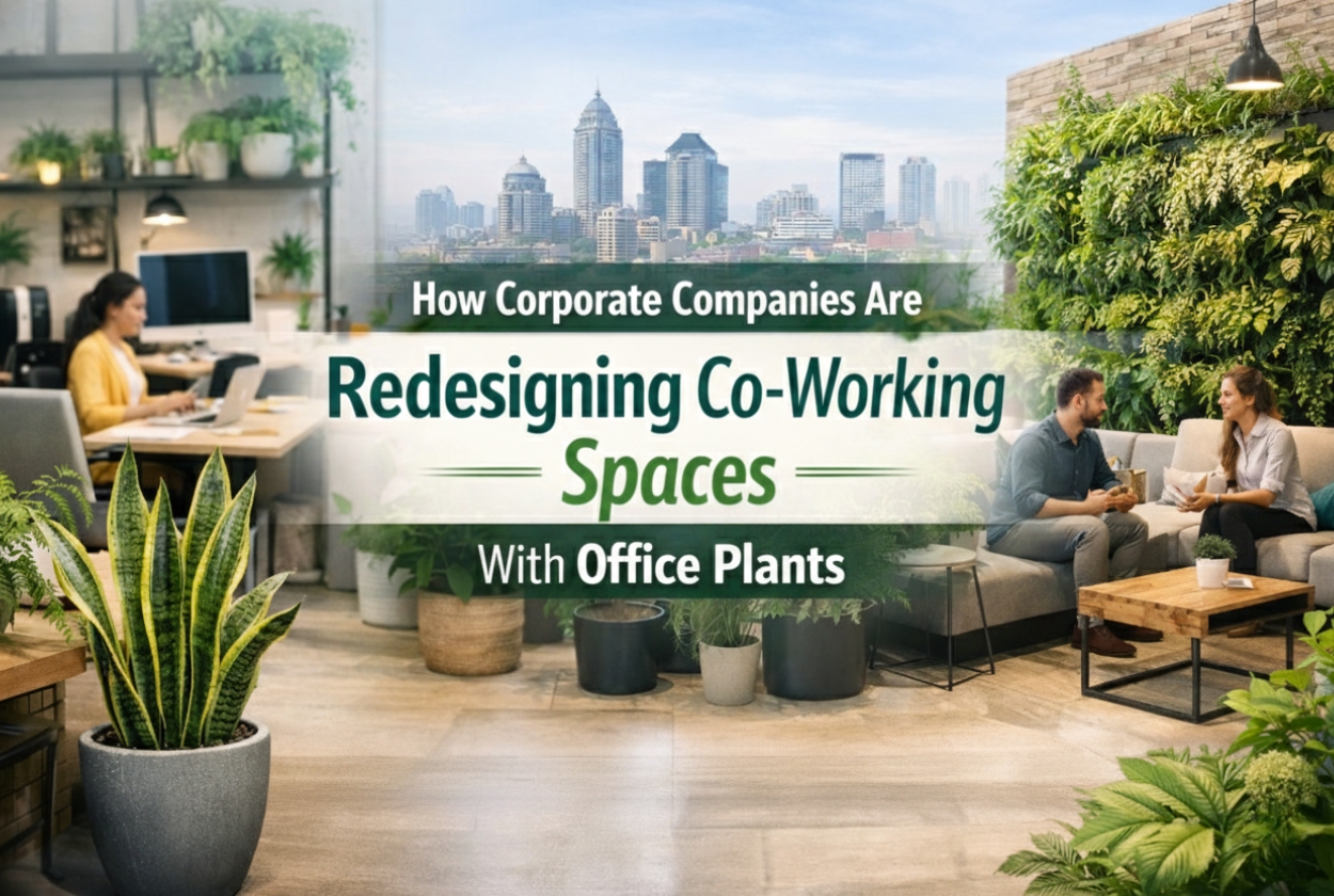 How Corporate Companies Are Redesigning Co-Working Spaces With Office Plants